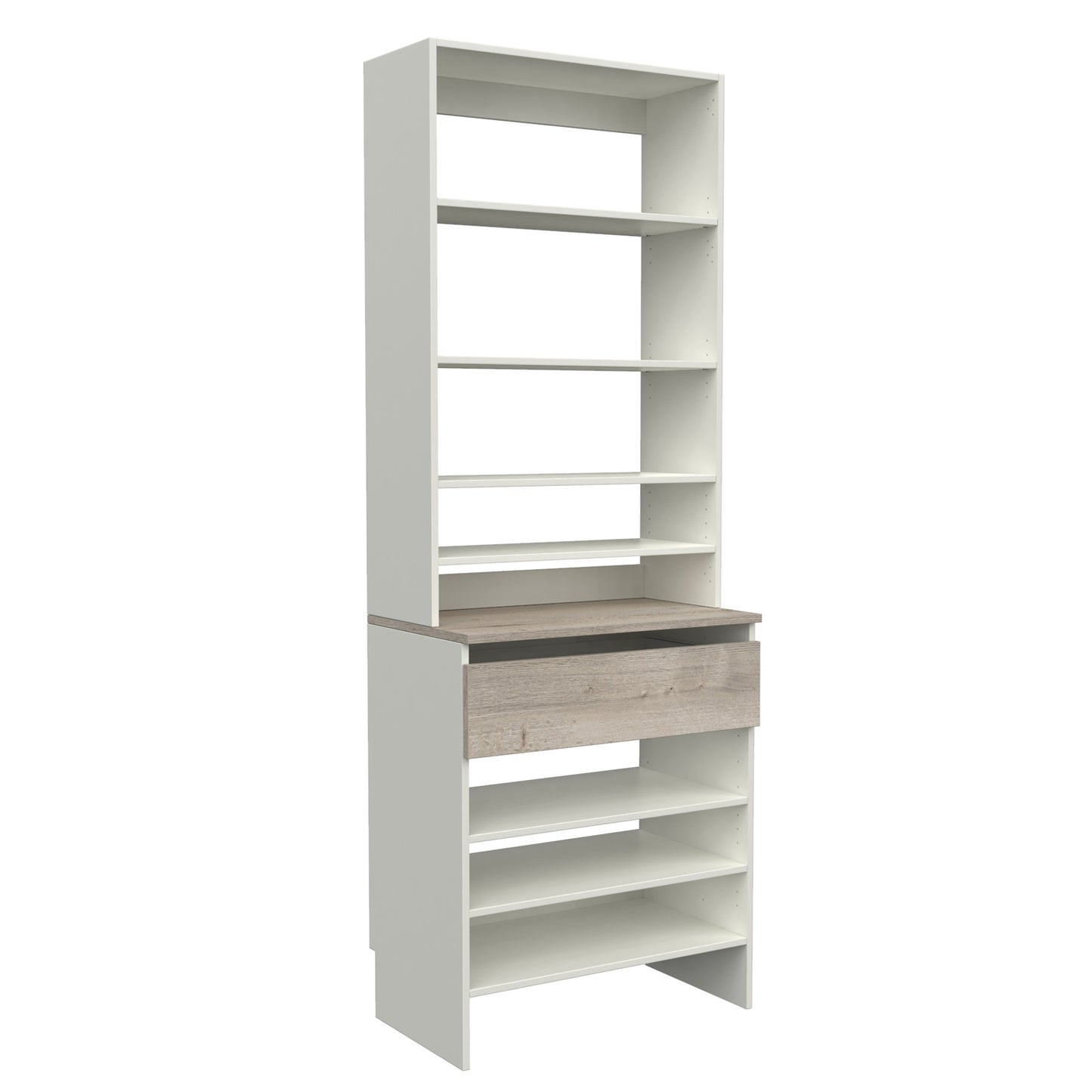 Upper Shelf & Base Top 1 Drawer Shelf image